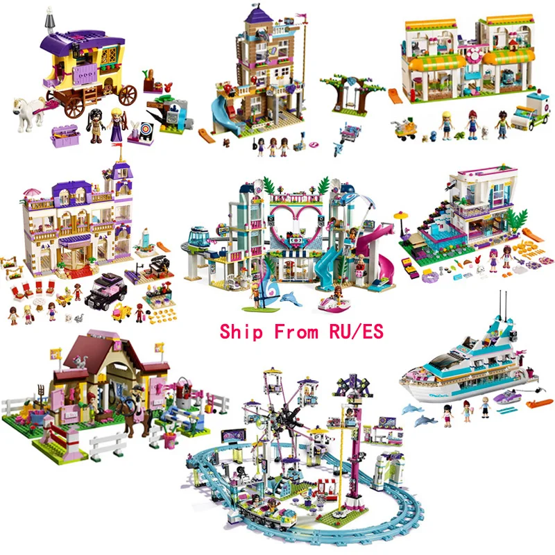 

Fille Series Legoing Friend Heartlake City For Girl Amusement Park Compatible Legoings House City Hotel Building Blocks Kid Toys