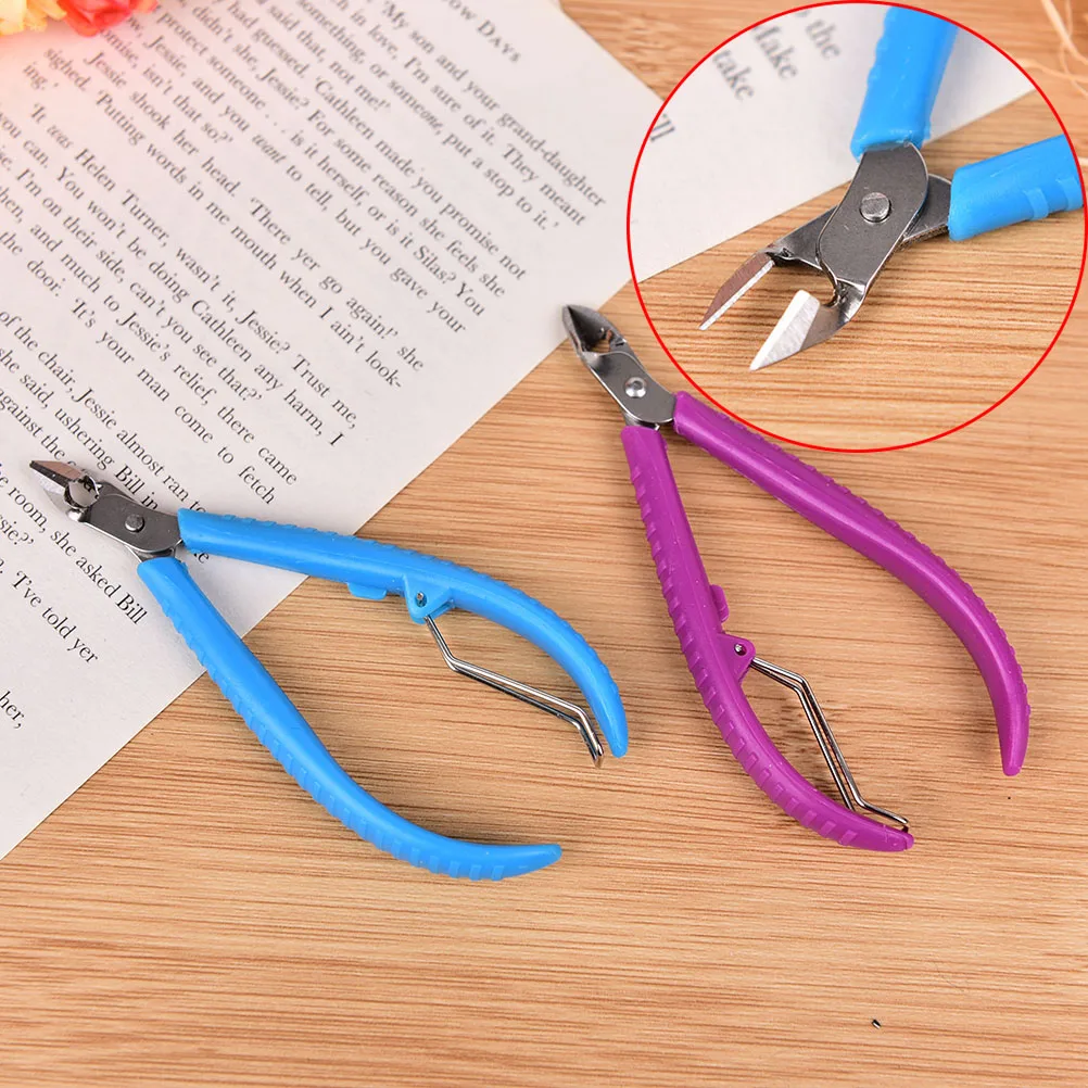 1Pc Plastic Handle Nail Cuticle Nipper Cutter Clipper Manicure Pedicure Trim Dead Skin Stainless Steel Cuticle Clipper Tool
