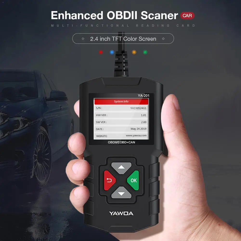 YA-201 считыватель кодов YA201 ODB2 Автомобильный сканер тестер авто OBDII двигатель код ошибки считыватель сканирующие инструменты