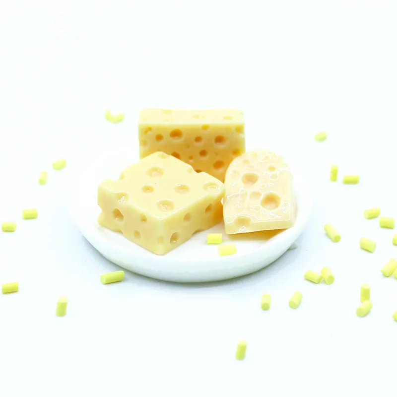 20 Pcs Mini Cheese Miniature Dollhouse Breakfast Pretend Play Kitchen Small Doll Food Toy Accessories 2
