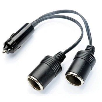 

Car Triple Car Dual Port Cigarette Lighter Splitter Female Socket Plug Power Adapter Connector Output 10A Electric Wood