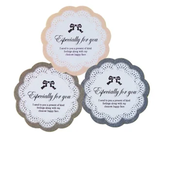 

90pcs/lot Round Lace Flower DIY Multifunction Adhesive Seal Stickers Gift For Baking Cake Box Decoration