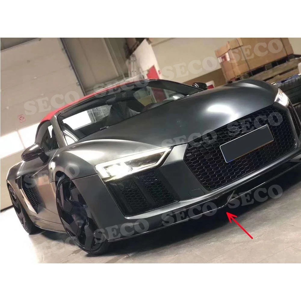 For Audi R8 Car Racing Carbon Fiber Front Bumper Lip Spoiler Chin Splitters Body Kits Car Styling