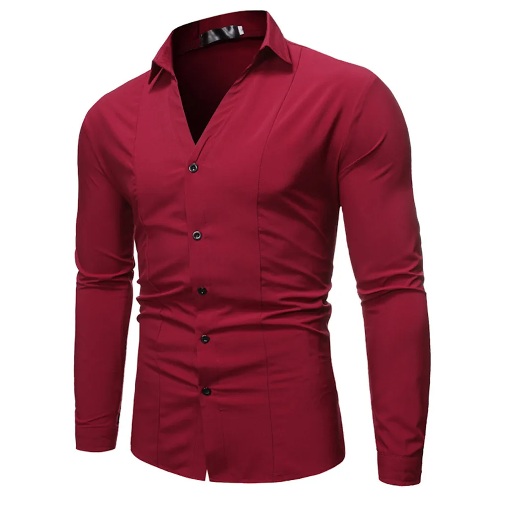 Camisa Masculina мужская новая стильная простая Модная рубашка с длинными рукавами Модная белая Удобная блузка 19Aug13 P30