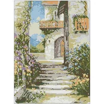 

Huajie Alley patterns Counted Cross Stitch 11CT 14CT 18CT DIY Chinese Cross Stitch Kits Embroidery Needlework Sets