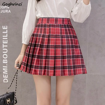

Plaid Skirts Women Mini Pleated Skirt Leisure Sweet Chic Daily Streetwear Simple All-match Girls High Waist Slim Harajuku Trendy