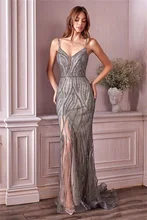

V-Neck with Sweep Train Prom Dress With much Beading lady evening dress vestido de mujer sexy dress