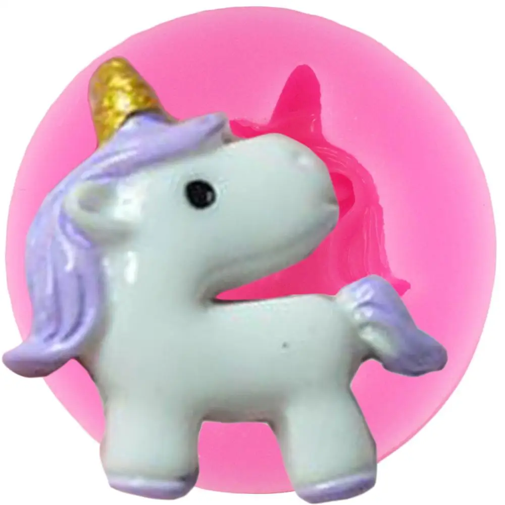 

3D Unicorn Silicone Molds DIY Baby Birthday Cake Decorating Fondant Mould Cupcake Baking Candy Clay Chocolate Gumpaste Moulds