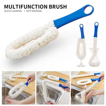 

Christmas Merry Christmas 2PC Long Handle Sponge Cleaner Brush Wine Glass Bottle Cup Kitchen Cleaning Double Eleven Promotion