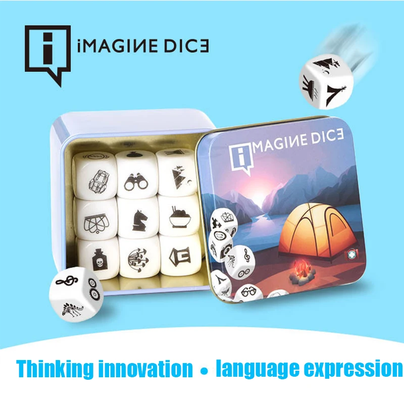 Новые детские развивающие игрушки История Imagine Dice креативное мышление использовать свое воображение, чтобы сказать магазин поезд игрушки с мордашками