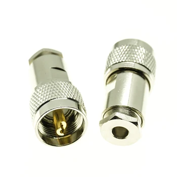 

UHF Male Clamp PL259 SO239 SO-239 Connector Clamp Solder For RG58 RG142 RG223 RG400 LMR195 50-3 Cable Brass RF Coaxial Adapter