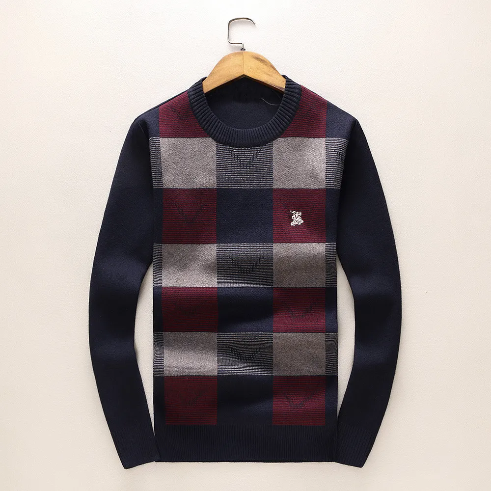 

2019 new mens sweaters pullover men cashmere sweater men christmas clothes Casual fashion Plaid Full tops costume
