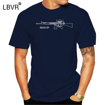 online Homens 2018 Casual Fino Ajuste Roupas Da Marca G3a3 Zf G3 Paraquedistas Bw Sniper Rifle Scope 7.62mm Arma G3a3 Marksmant Camisa Loja