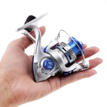 

10 Ball Bearing 5.2:1 Mini Palm Size Spinning Fishing Reels High Speed Sea Fishing Blue Colors Wheel