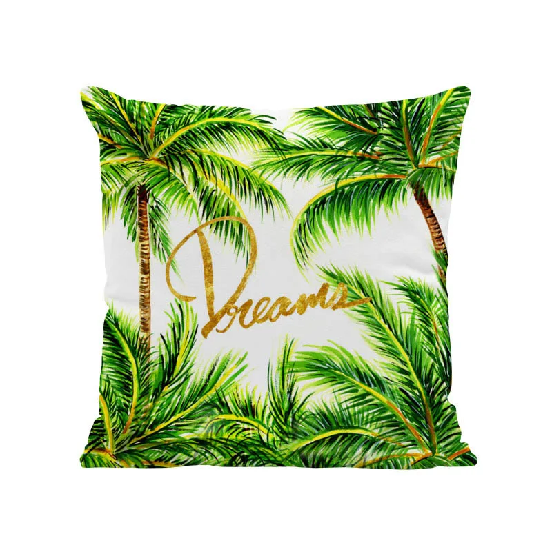 Palm Tree Пейзаж Закат подушки солнечного света Пляж океан подушки красный минималистский школа домашнего декора Бросьте наволочку площадь