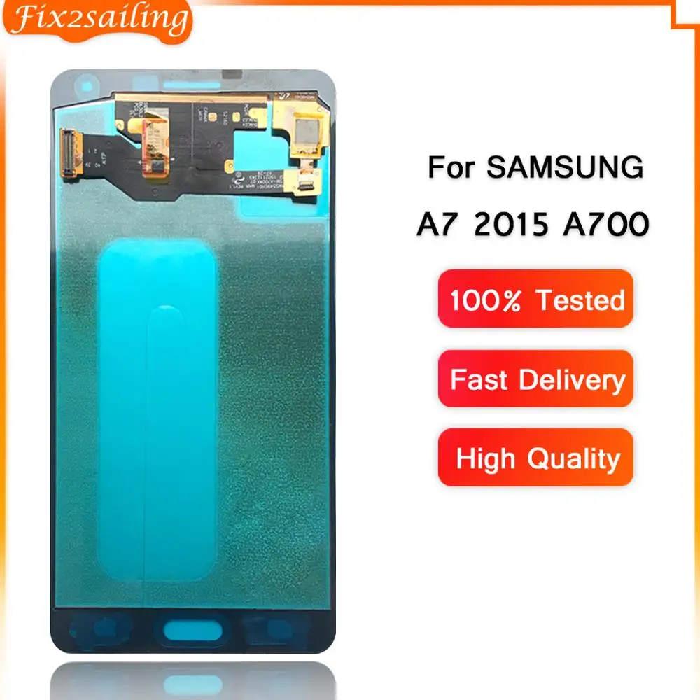FIX2SAILING AMOLED для Samsung Galaxy A7 2015 A700 A7000 A700H A700F ЖК-дисплей сенсорный экран в сборе 100%