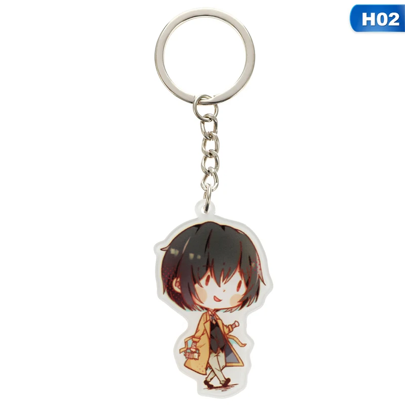 KEY3828H02 Бродячие собаки bungo акриловый брелок кулон аниме аксессуары брелок с фигурками из мультфильмов - Цвет: KEY3828H02