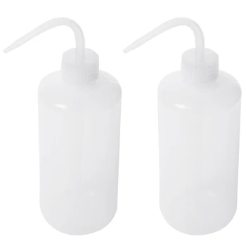

2pcs 500mL Right Angle Bent Tip Plastic Liquid Storage Squeeze Bottle