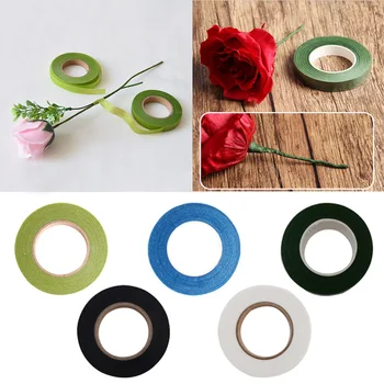 

12mm Multicolor Floral Stem Wrap Florist Artificial Flower Metallic Tape Wire Floristry Decoration Gift Packing 30yard/roll