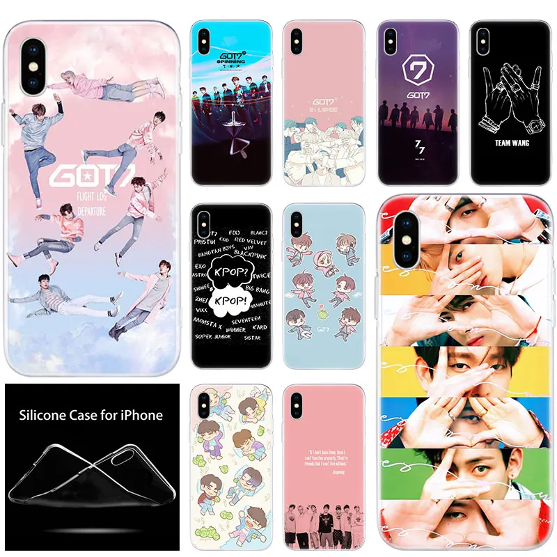 Роскошный мягкий силиконовый чехол для телефона Boy Group Kpop GOT7 Apple iPhone 11 Pro XS Max X XR 6 6S 7