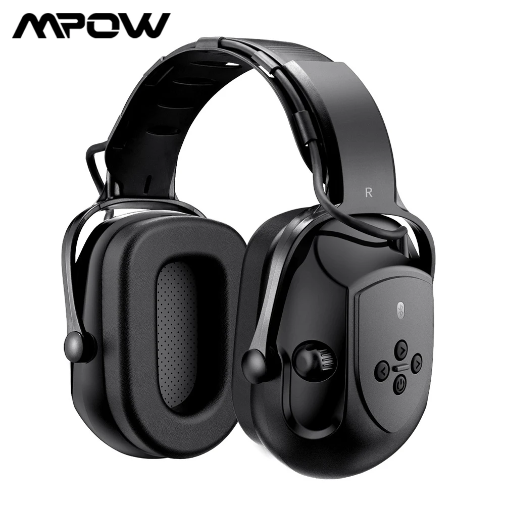 Mpow Rechargeable Electronic Ear Defenders Ear Muffs 2 Mics for Shooting Hunting 