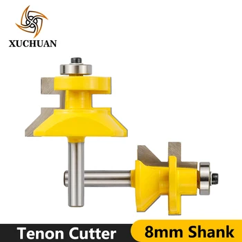 

Tenon Cutter V Groove & Matched Tongue Router Bit 8mm Shank Tungsten Router Bit 2pcs For Woodworking Tools T-Slot Router Bits