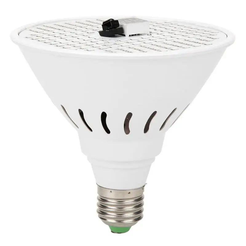 E27 204LED лампа с регулируемой яркостью, светильник для выращивания растений с дистанционным управлением