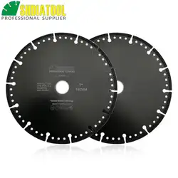 DIATOOL 2pcs 7" Vacuum Brazed Diamond Cutting Disc For Multi Purpose 180mm Rescue Diamond Demolition Blade