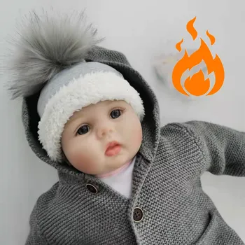 baby winter hat kid cotton hats baby pom pom  photo props newborn children's kids hat  boy accessories toddler girl cap bonnet