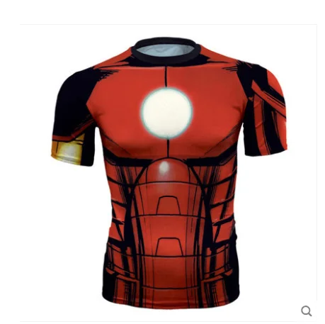 Marvel, Мстители, Капитан Америка, Супермен, футболка с коротким рукавом, Мужская футболка, колготки для бега, фитнеса, co'pa'l 'y Games - Цвет: Photo Color