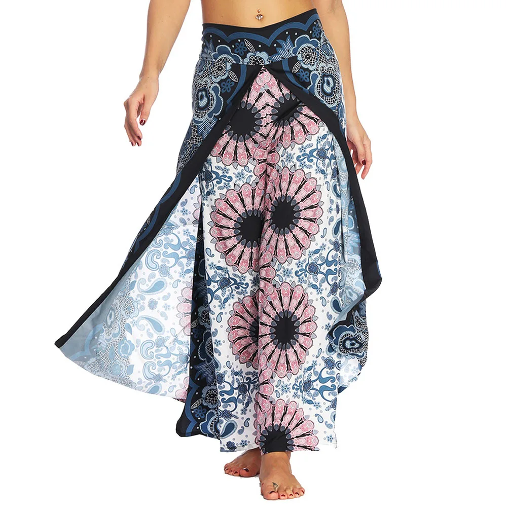 Women's Casual Harem Hippie Boho Patchwork Comfortable Baggy Print Yoga Pants