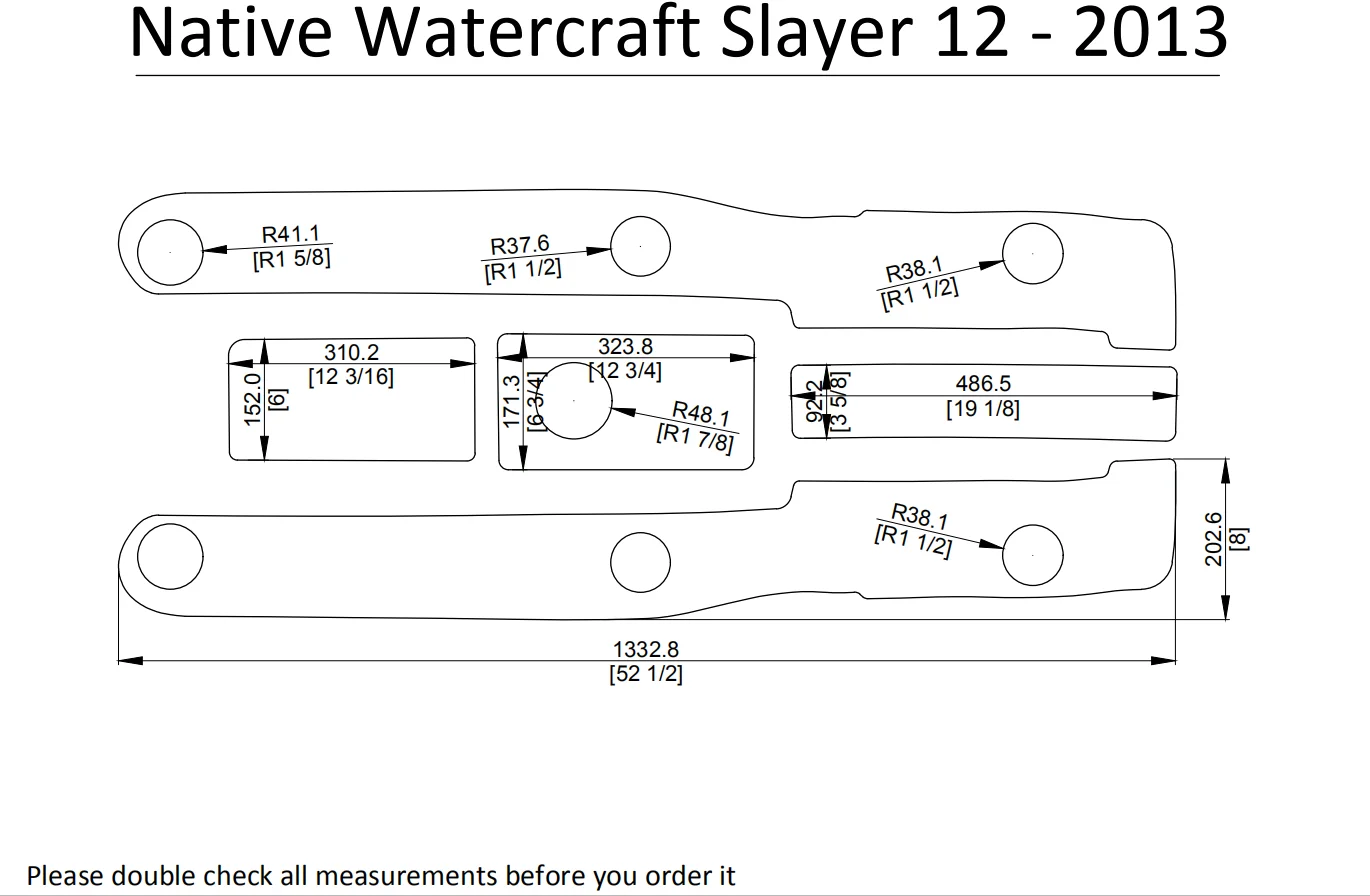 2013 NIC водное ремесло Slayer 12 Каяк Лодка EVA настил КОВРИКИ НАБОР 1/4"