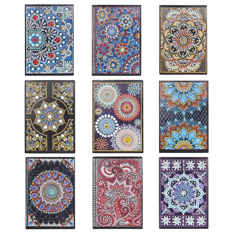

Embroidery Books DIY Mandala Special Shaped Diamond Painting 50 Sheets Students A5 Notebook Diary Book raft Gift