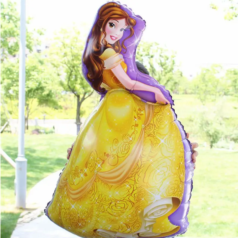 93*55cm Large Belle Aurora Cinderella Snow White Elsa Five Princess Foil Balloons Baby Birthday Party Decoration Helium Balloons