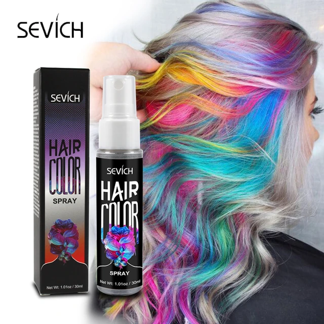 Sevich 15ml saç renk sprey boya anında saç rengi geçici saç boyası  şekillendirme ürünleri tek kullanımlık saç rengi güzellik makyaj up -  AliExpress