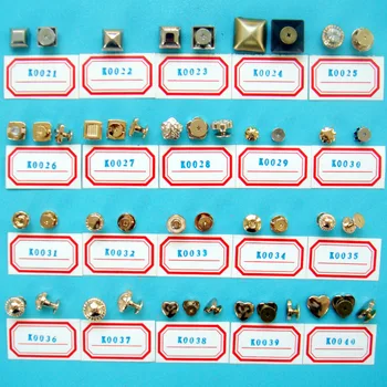 

Copper Binding Solid Brass Chicago Screws Posts Nail Studs Rivets back Belt Button for Leather Bookbinding Crafts K0021-K0040