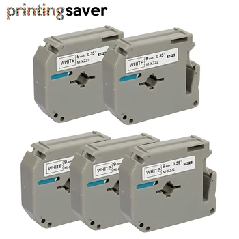 

MK221 Compatible brother M-K221 MK 221 MK-221 black on white 9mm laminated strong adhesive label tapes for PT-80 PT-70