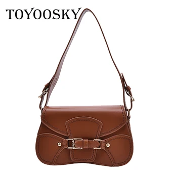 

TOYOOSKY Tend PU Leather Shoulder Bags for Women 2020 Women's Winter Simple Style Handbags Female Travel Branded Trending