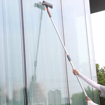 

Telescopic Window Squeegee Cleaner with Extension Pole Glass Cleaning Tools with 2 Washing Cloth for Indoor Outdoor Best