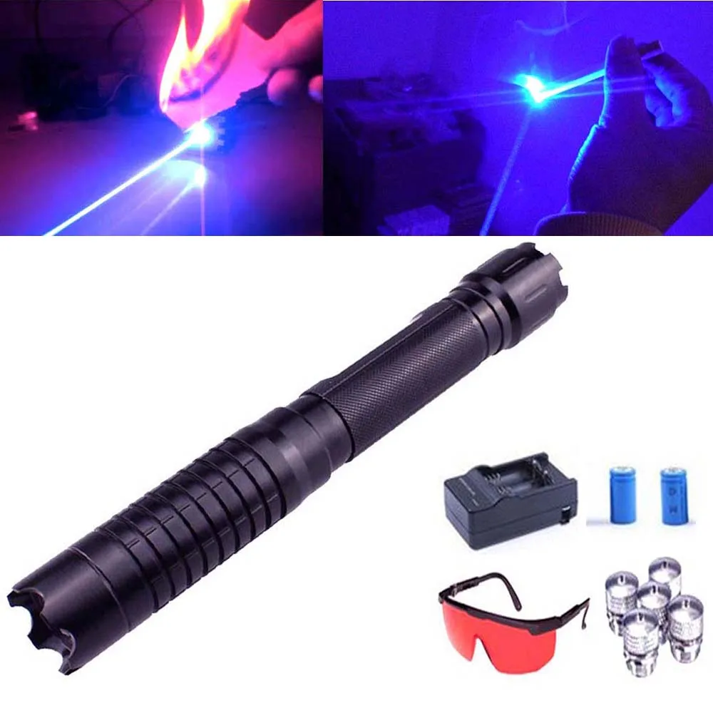 

Most Powerful Blue Laser Pointer 450nm Focusable Burning Laser sight Pointers Hunting burn match candle lit cigarette