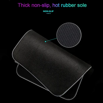 

Large USB Port Desktop Color Gradient Rubber Base RGB Gaming Mouse Pad Home Non Slip Gamer Led Plug And Play 14 Light Modes