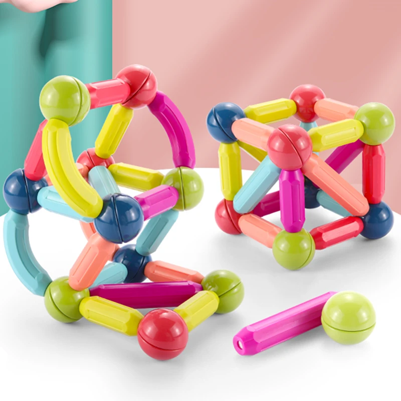 Big Size DIY Magnetic Construction Set Early Learning Constructor Variety Magnetic Rod Building Blocks for Children toys Gift