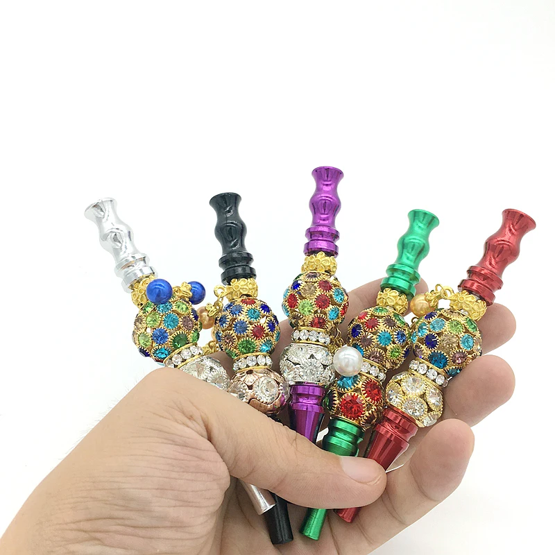 

20 PCS Diamond decoration 8 color Shisha Hookah Mouthpiece Handmade Jewelry Chicha Filter Tips Hookah Mouth piece