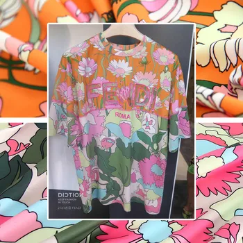 

Custom brand knitted printed polyester fabric 145 cm width shirt dress clothing handmade diy custom fabric alibaba express