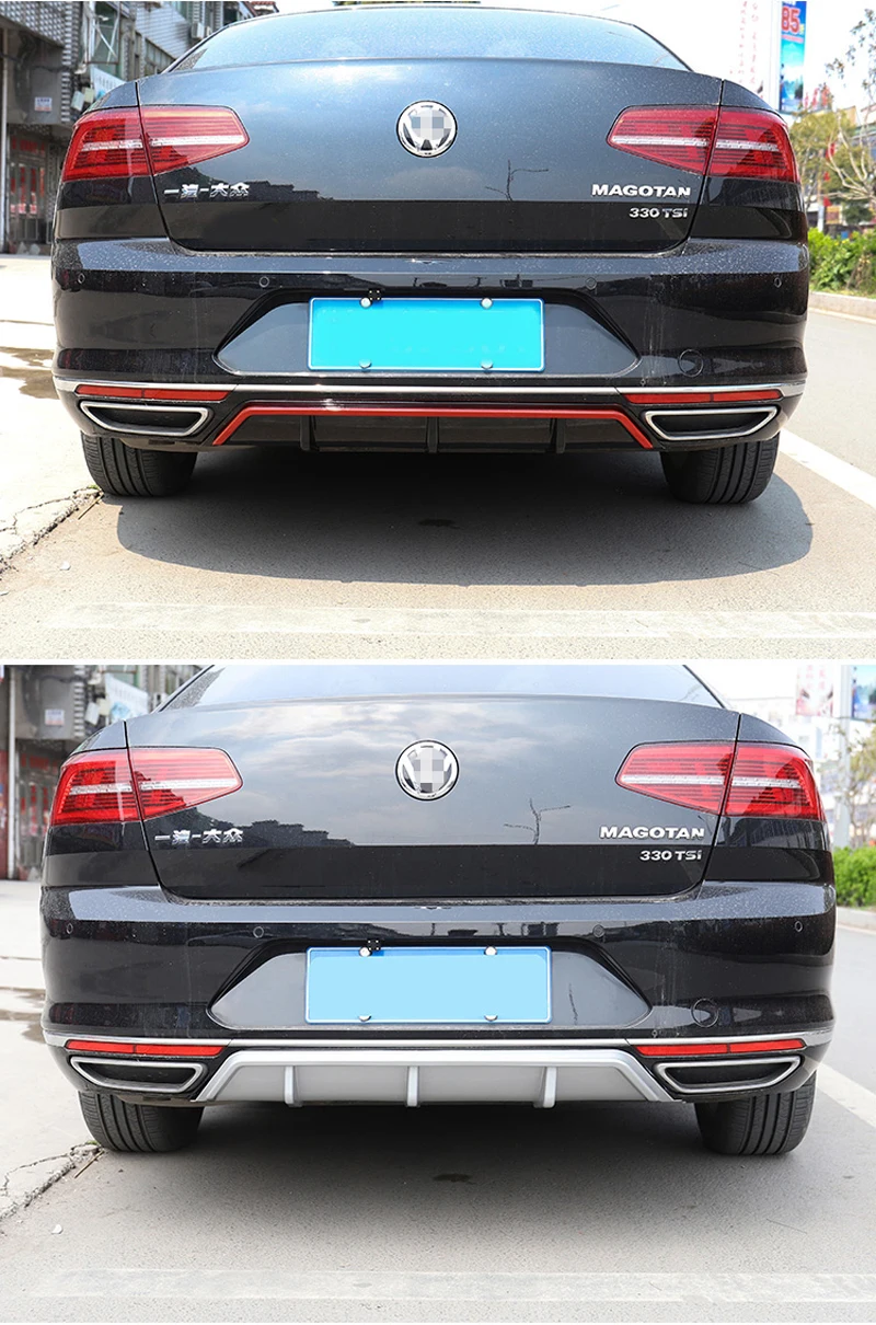 Для Volkswagen Passat B8 ABS черный серебристый задний бампер для губ багажник задний спойлер протектор автомобильный Стайлинг