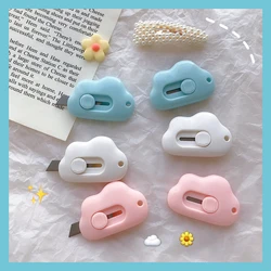 Cloud shape mini utility knife Creative portable utility knife Cute pink pocket knife Student office paper cutter Box opener
