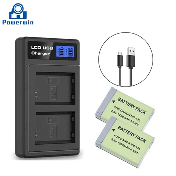 

3pcs Powerwin 1250mAh 3.6V NB-13L NB13L NB 13L Camera Battery LCD Dual Charger For Canon G7 X Mark II G7X PM165 G5X X G9X SX720