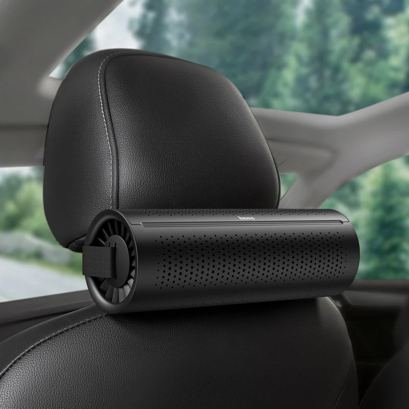 1PCS BLACK Автомобильный очиститель воздуха Baseus, автомобильный очиститель воздуха, освежитель воздуха, автоматический распылитель, Pm2.5, Очищающий активированный уголь - Цвет: 1PCS BLACK