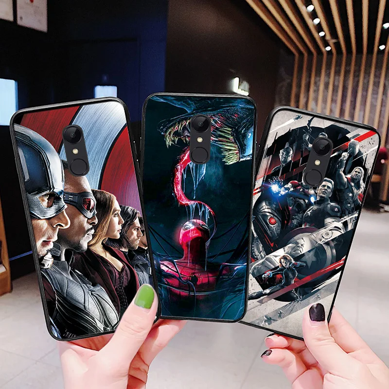 Hero для Xiaomi Redmi Note 8T чехол силиконовый чехол для Redmi Note 8 8pro Капитан Америка чехол для телефона для Note 8Pro черный ТПУ чехол s