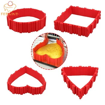 

Magic Silicone Bake Snake Silicone Mold for Baking 4pcs/Set DIY Mousse Cake Moulds Fondant Pastry Tools for Kitchen 263